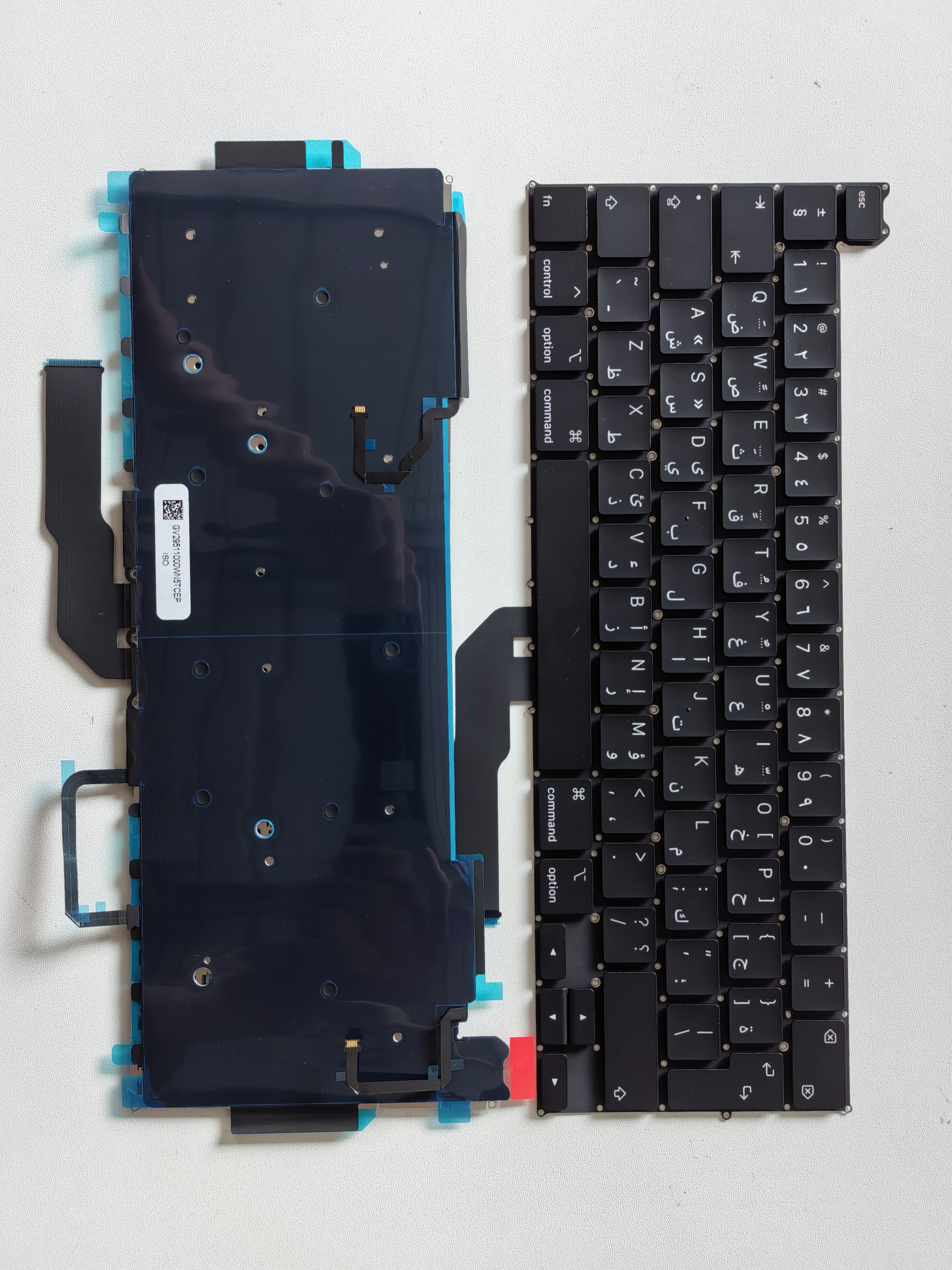 Picture of New Replacement Laptop Keyboard For APPLE A2251 Enter BLACK Backlit AR Layout